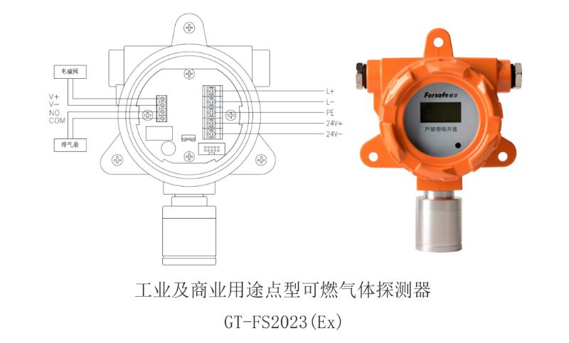 FS2023(Ex）工业及商业用途点型可燃气体海南探测器接线图